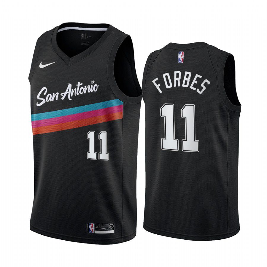 Men San Antonio Spurs #11 bryn forbes black city edition fiesta colors 2020 nba jersey->customized nba jersey->Custom Jersey